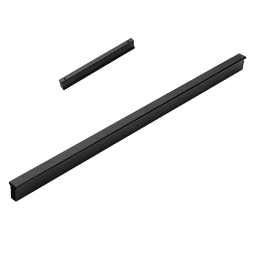 Schubladengriffe, 2 Stück Kommodengriffe Schwarz Möbelgriffe Aluminiumlegierung | Eloxierte Oberfläche, Schrankgriffe Lochabstand der Montage: 96mm - 960mm Küchengriffe mit Schrauben 768mm/30.2in von MJYDKBZ