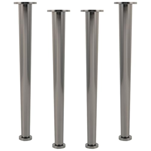Sofabeine Grau Verstellbar, 4 Stück Sofafüße Verstellbar Sofafusse Grau Möbelfüße Aluminiumlegierung | Eloxierte Tischfüße Höhe: 6-30cm Schrankfüße Couchtischbeine Tischbeine Möbelfüsse 30cm/11.8" von MJYDKBZ