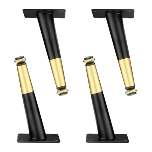 Sofafüße Schwarz Konisch, 4 Stück Sofabeine Verstellbar Sofafusse Schwarz Gold Möbelfüße Kaltgewalzter Stahl | Sprühfarbe Tischfüße Höhe: 10.5-72.5cm Schrankfüße Couchtischbeine Tischbeine 20.5cm/8" Sofafüße Schwarz Konisch, 4 Stück Sofabeine Verstellbar Sofafusse Schwarz Gold Möbelfüße Kaltgewalzter Stahl | Sprühfarbe Tischfüße Höhe: 10.5-72.5cm Schrankfüße Couchtischbeine Tischbeine 20.5cm/8" von MJYDKBZ