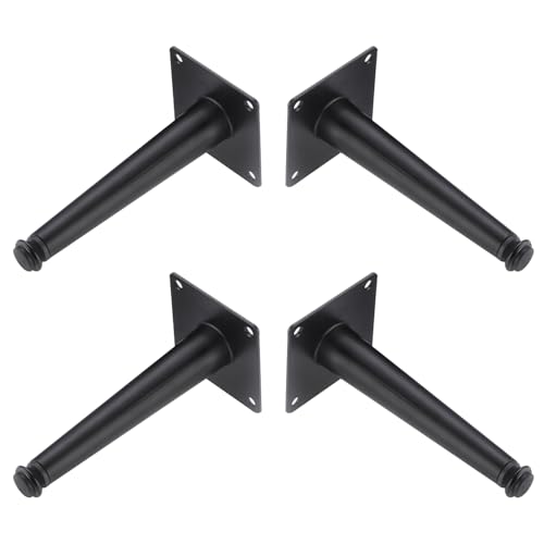 Sofafusse Verstellbar Schwarz, 4 Stück Sofabeine Verstellbar Sofafüße Schwarz Möbelfüße Kaltgewalzter Stahl | Sprühfarbe Tischfüße Höhe: 10.5-72.5cm Schrankfüße Couchtischbeine Tischbeine 10.5cm/4.1" von MJYDKBZ
