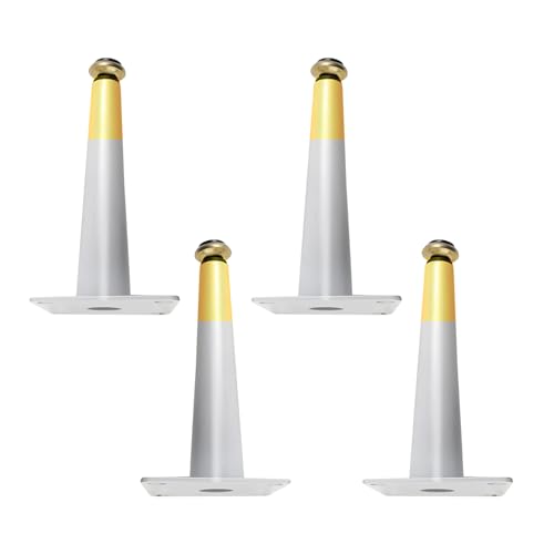 Sofafusse Verstellbar Weiß, 4 Stück Sofabeine Verstellbar Sofafüße Konisch Möbelfüße Eisen | Sprühfarbe Tischfüße Höhe: 10.5-72.5cm Schrankfüße Couchtischbeine Tischbeine Möbelfüsse Gold 10.5cm/4.1" von MJYDKBZ