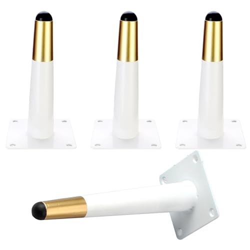 Tischfusse Konisch Weiß Gold, 4 Stück Tischbeine Stütz Tischfuss Konisch Möbelfüße Kaltgewalztem Stahl | Sprühfarbe Sofasfüße Höhe: 10-15cm Schrankfüße Couchtischbeine Möbelbeine Möbelfüsse 15cm/6" Tischfusse Konisch Weiß Gold, 4 Stück Tischbeine Stütz Tischfuss Konisch Möbelfüße Kaltgewalztem Stahl | Sprühfarbe Sofasfüße Höhe: 10-15cm Schrankfüße Couchtischbeine Möbelbeine Möbelfüsse 15cm/6" von MJYDKBZ