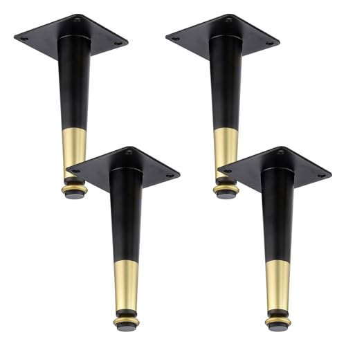 Tischfusse Schwarz Verstellbar, 4 Stück Tischbeine Verstellbar Tischfuss Gold Möbelfüße Kaltgewalzter Stahl | Sprühfarbe Sofasfüße Höhe: 10.5-72.5cm Schrankfüße Couchtischbeine Möbelfüsse 17.5cm/7" Tischfusse Schwarz Verstellbar, 4 Stück Tischbeine Verstellbar Tischfuss Gold Möbelfüße Kaltgewalzter Stahl | Sprühfarbe Sofasfüße Höhe: 10.5-72.5cm Schrankfüße Couchtischbeine Möbelfüsse 17.5cm/7" von MJYDKBZ