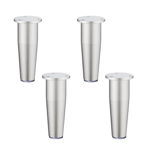 Tischfusse Verstellbar, 4 Stück Möbelfüsse Höhenverstellbar Tischfuss Konisch Möbelfüße Aluminiumlegierung | Eloxierte Stützfüße Höhe 8cm Schrankfüße Couchtischbeine Möbelfüße Tischbeine 8cm/3.1" von MJYDKBZ