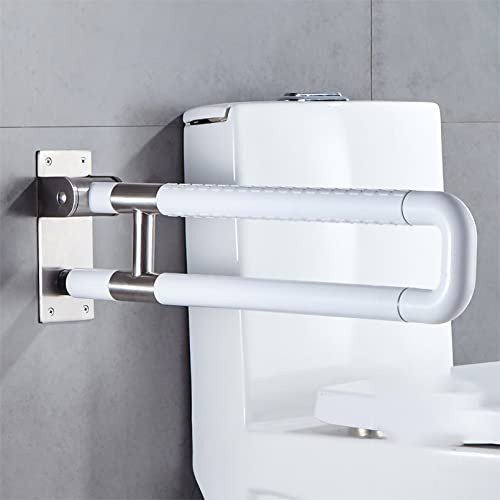 WC-Haltegriff Edelstahl Wandstützgriff Klappbar Rutschfeste Handläufe für Behinderte für Badezimmer 80cm von MJYDKBZ