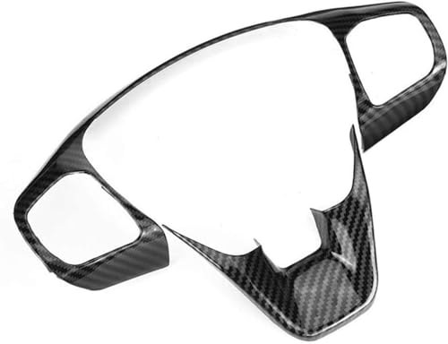 MJZYP ABS Carbon-Faser-Auto-Lenkrad-Ordnungs-Steuerknopf Rahmenabdeckung Zubehör gepasst for Ford Fiesta ST MK8 2017 2018 2019 von MJZYP