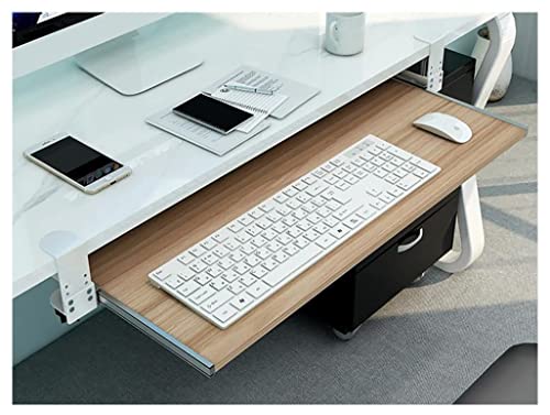 MJZYP Computer-Schreibtisch-Verlängerungsplatte, Ergonomics Schreibtisch Erweiterung, Tastaturablage Unter Dem Schreibtisch, Computer Schublade zum Tippen A,55cm von MJZYP