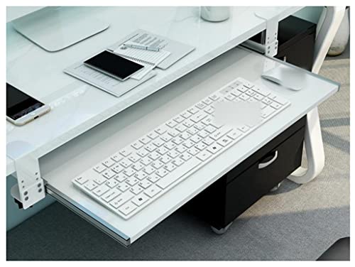 MJZYP Computer-Schreibtisch-Verlängerungsplatte, Ergonomics Schreibtisch Erweiterung, Tastaturablage Unter Dem Schreibtisch, Computer Schublade zum Tippen D,65cm von MJZYP