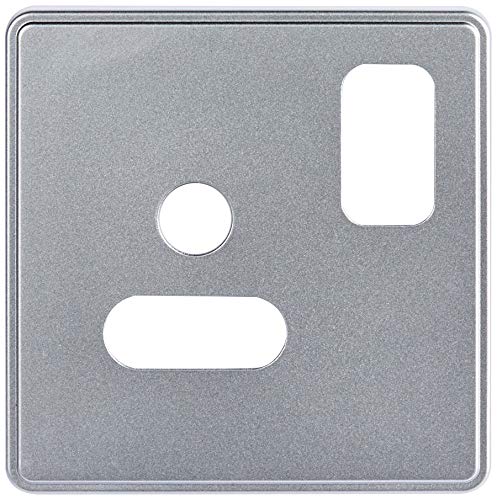MK Dimensions 1-Gang 5 A Runde Pin Schalter Steckdose Light Silver Synthetic Finish Frontplate von MK (ELECTRIC)