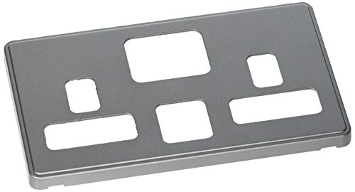 MK Dimensions 2-fach 13 A USB-Schalter-Buchse, dunkelsilber, synthetische Oberfläche, Frontplatte von MK (ELECTRIC)
