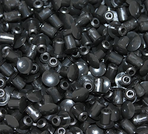 10 Stück Stopfen 5mm(Loch) x 8mm (Abdeckung), Schwarz, Hartplastik von MK-BT