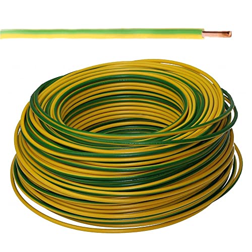Erdungskabel Erdungsdraht grün/gelb H07V-U 1x 4mm Massiv Potentialausgleich, Meterware von MK-Digital