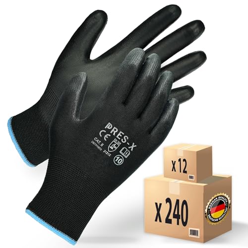 MK-Glove Arbeitshandschuhe aus Polyurethan Herren (12 Paar) - Präzision Handschuhe fur Mechaniker - Atmungsaktiv Schutzhandschuhe mit Gutes Gefühl - Montagehandschuhe Werkstatt - Größe 11-XL von MK-Glove