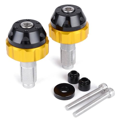 MKBHD Motorrad Tempomat Gas Clamp Unterstützen Ende Bar Gewicht Griff Stecker Fit for Benelli BN302 TRK 502X TNT600 BJ500 Leoncino 500(Gold) von MKBHD