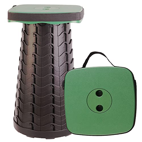 MKBK Teleskophocker Verstellbarer quadratischer Campinghocker, zusammenklappbarer Hocker Outdoor Hocker für Camping, Angeln, Wandern, größere Hockerfläche, quadratischer Hocker und Tragfähigkeit 220 von MKBK