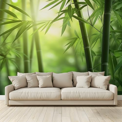 MKBKLI Benutzerdefinierte Wandbild Tapete Bambuswald Salbeigrün Fresko Thema Hotel Hochzeit Hintergrund Wand Dekor Foto 200 (B) x 140 (H) cm A202 von MKBKLI
