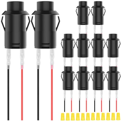MKBKLLJY 12St. 12mm schwarzer Mini-Tastschalter AC 250V/1.5A 125V/3A SPST 2Pin Snap-in Design Mikro-Rundschalter mit Anschlussdrähten und Verdrahtungskappe für Auto-Boot-PC-Tischlampe DIY-Modell MKBKLLJY 12St. 12mm schwarzer Mini-Tastschalter AC 250V/1.5A 125V/3A SPST 2Pin Snap-in Design Mikro-Rundschalter mit Anschlussdrähten und Verdrahtungskappe für Auto-Boot-PC-Tischlampe DIY-Modell von MKBKLLJY