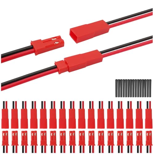 MKBKLLJY 18Paar JST SYP 2,5mm 2poliges Stecker und Buchsenkabel Elektrokabel mit UL1007 20AWG 100mm rot schwarzem Anschlussdraht Kabel für LED Lampenstreifen RC Spielzeug Batterie ESC BEC MKBKLLJY 18Paar JST SYP 2,5mm 2poliges Stecker und Buchsenkabel Elektrokabel mit UL1007 20AWG 100mm rot schwarzem Anschlussdraht Kabel für LED Lampenstreifen RC Spielzeug Batterie ESC BEC von MKBKLLJY