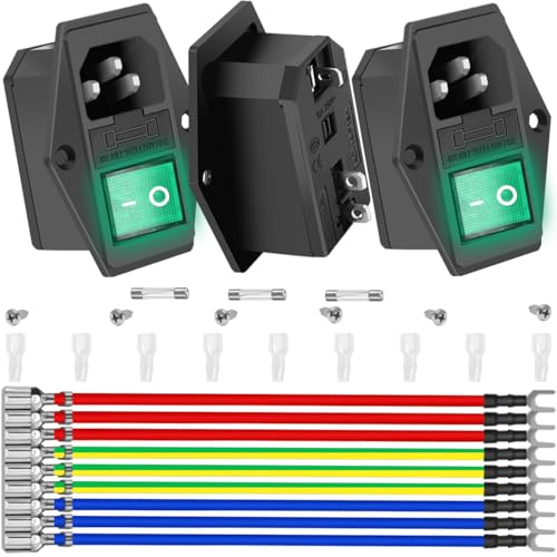 MKBKLLJY 3 Stück Wippschalter Steckdose Einlassmodulstecker Stecker 10A 250V AC Arcade-Stromschalteradapter Stromanschluss 3-polig AC-14-F16A MKBKLLJY 3 Stück Wippschalter Steckdose Einlassmodulstecker Stecker 10A 250V AC Arcade-Stromschalteradapter Stromanschluss 3-polig AC-14-F16A von MKBKLLJY