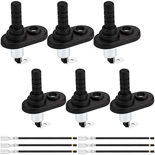 MKBKLLJY 6St. 20A 12V DC Türpfosten Flansch Licht Haube Mount Pin-Schalter vernickelt Universal Tür Pin-Schalter mit Gummistiefel Terminal Drähte für Auto LKW Boot MKBKLLJY 6St. 20A 12V DC Türpfosten Flansch Licht Haube Mount Pin-Schalter vernickelt Universal Tür Pin-Schalter mit Gummistiefel Terminal Drähte für Auto LKW Boot von MKBKLLJY