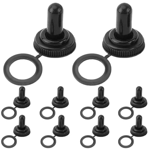 MKBKLLJY 8St. Wasserdichte staubdichte Gummimanschetten mit 12 mm/0,47 Zoll Montagelöchern Kippschalter-Gewindeabdeckung und wetterfester Schutzkappe für die meisten Kippschalter von MKBKLLJY