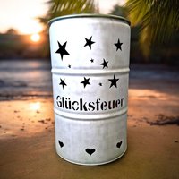Feuertonne Glücksfeuer | 200L Mit Deckel , 88cm Hoch Und 58cm Im Durchmessser, Echte Handarbeit von MKDesignbyMK