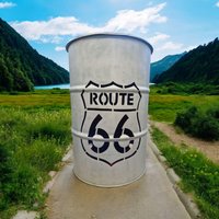 Feuertonne Route 66 von MKDesignbyMK