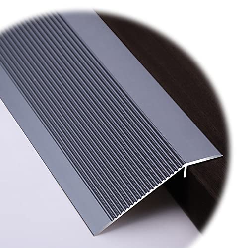 MKEING Aluminium Boden Übergangsleiste 100mm Übergangsprofil Türschwelle Übergangsschiene Teppichkantenleiste Höhenausgleich 10-40mm (Color : Gray) von MKEING