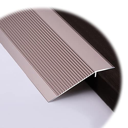 MKEING Aluminium Boden Übergangsleiste 100mm Übergangsprofil Türschwelle Übergangsschiene Teppichkantenleiste Höhenausgleich 10-40mm (Color : Pink) von MKEING