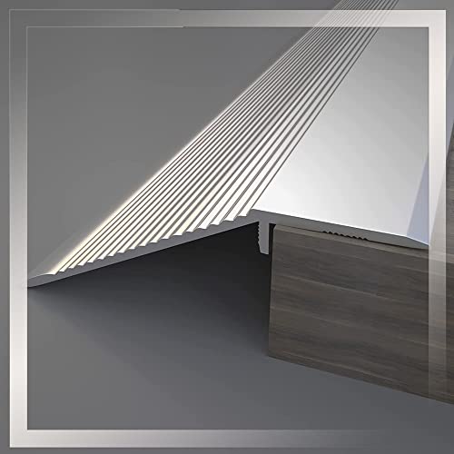 MKEING Türleisten Übergangsschiene Boden Übergangsleiste Aluminium Übergangsprofil Für Holzböden Türschwelle Höhenausgleich 20mm 40mm (Color : 1 * 90cm, Size : H 20mm(4/5in)) von MKEING