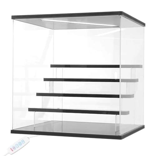 MKEMQXBEP 3/5 Schichten Acryl Display Rack mit LED-Licht transparente Leiter Anime Auto Modell Puppe zeigt Schrank(5 Layers) von MKEMQXBEP
