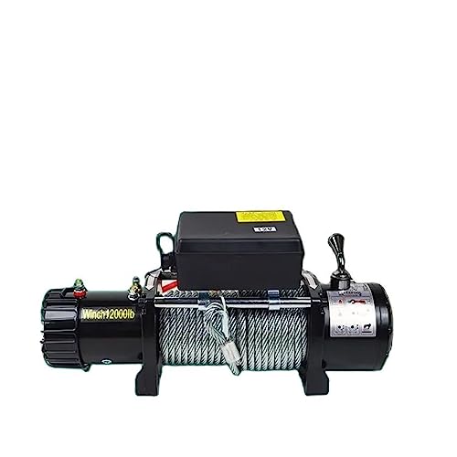 3000 £ 12V 24V Winde Auto Elektrische Winde Griff/drahtlose Draht Seil ATV Winden for Off-road Fahrzeug Selbst-rettung Elektrische Hoist Für den Waldgarten(3000Lb wireless,12V) von MKHFP