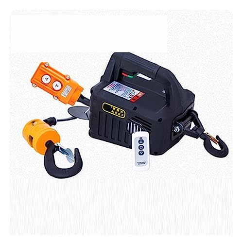 500 kg Fernbedienung Kran Hoist Draht Seil Elektrische Hoist Aluminium Shell Hoist Haushalt Innen Kleine Kran Hoist Für den Waldgarten(3 in 1,300 Kg 11.8m) von MKHFP