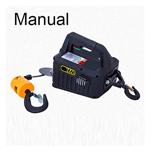 500 kg Fernbedienung Kran Hoist Draht Seil Elektrische Hoist Aluminium Shell Hoist Haushalt Innen Kleine Kran Hoist Für den Waldgarten(Manual,500 Kg 7.6m) von MKHFP