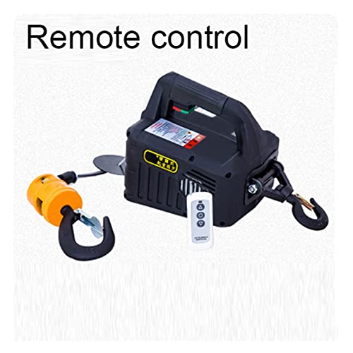 500 kg Fernbedienung Kran Hoist Draht Seil Elektrische Hoist Aluminium Shell Hoist Haushalt Innen Kleine Kran Hoist Für den Waldgarten(Remote control,100 Kg 25m) von MKHFP