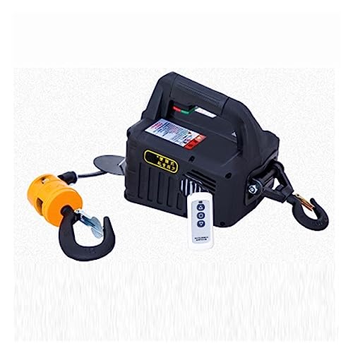 500 kg Fernbedienung Kran Hoist Draht Seil Elektrische Hoist Aluminium Shell Hoist Haushalt Innen Kleine Kran Hoist Für den Waldgarten(Remote control,300 Kg 11.8m) von MKHFP