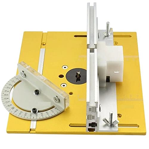 Aluminium Frästisch Einsatzplatte Holzbearbeitungsbänke Säge Gehrungslehre Schiebehalterungen Tischplattensäge Maschinen 240x200x6mm Für Schneiden und Entgraten(A-Yellow) von MKHFP