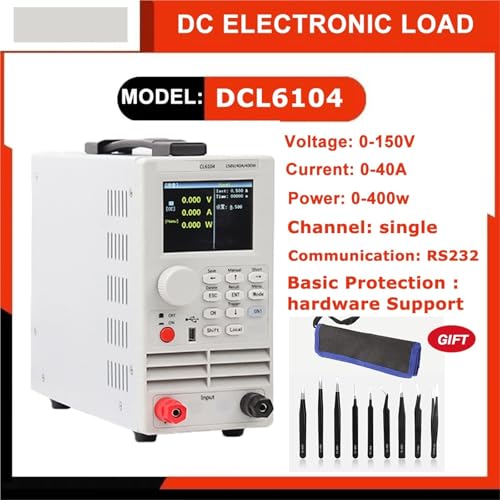 Digitaler Lasttester, 600 W DC elektronische Last, programmierbar DCL6106 DCL6204 400 W Einzel- und Zweikanal-Digitallast-Batterietester 0–150 V 0–40 A(DCL6104-400W) von MKHFP