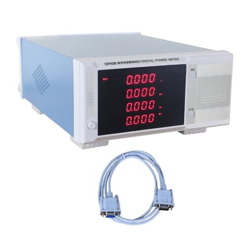 Digitaler Lasttester, Cp105 Digital Power Meter AC 3-600 V, Hochpräziser Leistungsfaktortester Leistungsparametermesser mit RS232 von MKHFP