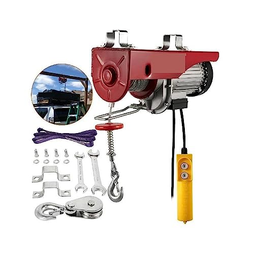Elektrische Hoist Winde Kabel Hebe Motor Kran Fernbedienung Draht Hoist for Boot Auto Gerüste Garage Lager Aufzug Für den Waldgarten(600 Kg(1320 lbs)) von MKHFP