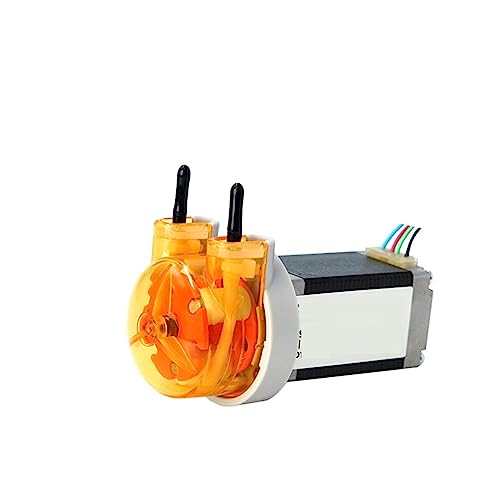 Flaschenfüller, KAS Schlauchpumpe, 12 V, 24 V, selbstansaugende Pumpe mit geringem Durchfluss und Schrittmotor, 3 Rotoren, hochpräzise Dosierpumpe(S10,Pump head-3) von MKHFP
