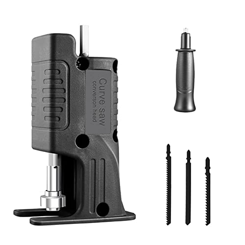 Handkonverter-Adapter mit Sägeblatt-Befestigungsadapter Multifunktionaler elektrischer Säbelsägen-Adapter for Metallschneider Für Schneiden und Entgraten(Reciprocating Saw 01) von MKHFP
