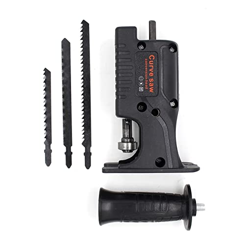 Handkonverter-Adapter mit Sägeblatt-Befestigungsadapter Multifunktionaler elektrischer Säbelsägen-Adapter for Metallschneider Für Schneiden und Entgraten(Reciprocating Saw 05) von MKHFP
