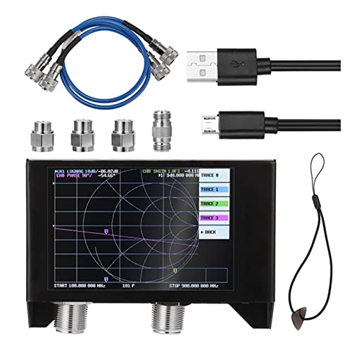 Signalanalysator, 4,3 Zoll IPS LCD Screen 3G Vektor -Netzwerkanalysator SAA-2N Nan OVNA-F V2 USB Antennenanalysator Shortwave HF VHF UHF S-A-A-2(4.0 Inch 3000mAh) von MKHFP