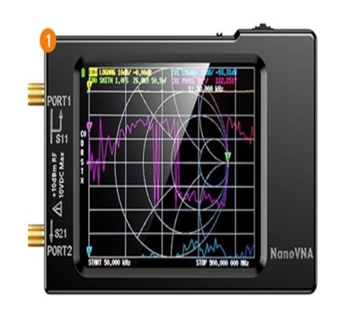 Signalanalysator, NanoVNA-H Vektor-Netzwerk-Antennenanalysator, 4-Zoll-Display, 10 kHz–1,5 GHz, MF, HF, VHF, UHF-Version mit SD-Kartensteckplatz(2.8inch) von MKHFP