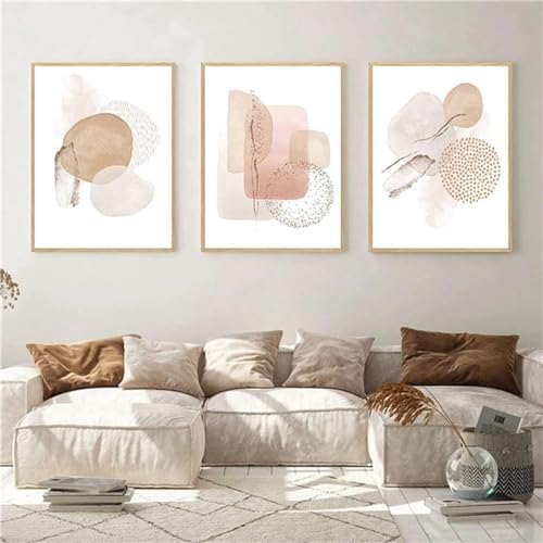 MKHFUW 3er Set Poster Abstrakte Botanische Blatt Gedruckt Poster Wandkunst, Abstrakte Boho Poster Strichzeichnung Frau,Kein Rahmen (Design-02,3Pcs-60x90cm) von MKHFUW