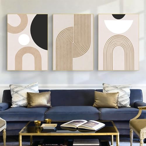 MKHFUW 3er Set Poster Abstrakte Botanische Blatt Gedruckt Poster Wandkunst, Abstrakte Boho Poster Strichzeichnung Frau,Kein Rahmen (Design-04,3Pcs-70x100cm) von MKHFUW