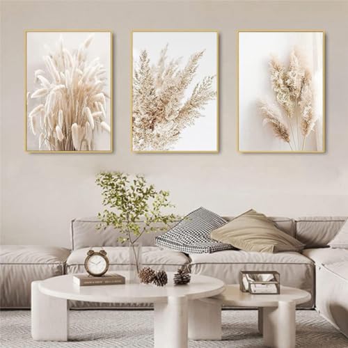 MKHFUW 3er Set Poster Abstrakte Botanische Blatt Gedruckt Poster Wandkunst, Abstrakte Boho Poster Strichzeichnung Frau,Kein Rahmen (Design-10,3Pcs-50x70cm) von MKHFUW