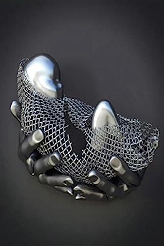 Metall Figur Statue Kunst Leinwand Gemälde Romantisch Abstrakt Poster und Drucke 3D Liebhaber Skulptur Poster Modernes Wohnzimmer Heimdekoration - Ohne Rahmen (BST-10,20x30cm*1) von MKHFUW
