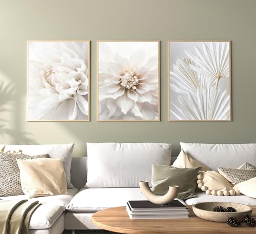 Moderne Boho Deko Bilder Aesthetic Pflanze Bilder,Natürliche Landschaft Strand, Abstrakt Kunst Wandbilder Bohemian Poster Set,Ohne Rahmen (40x60cm-3Pcs,Poster-01) von MKHFUW
